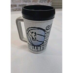 Vtg Dallas Mavericks 22 oz Super Thermo Insulated Mug Thermos
